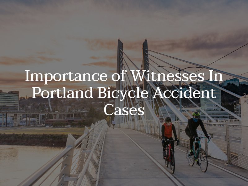 portland bicycle accident case witnesses