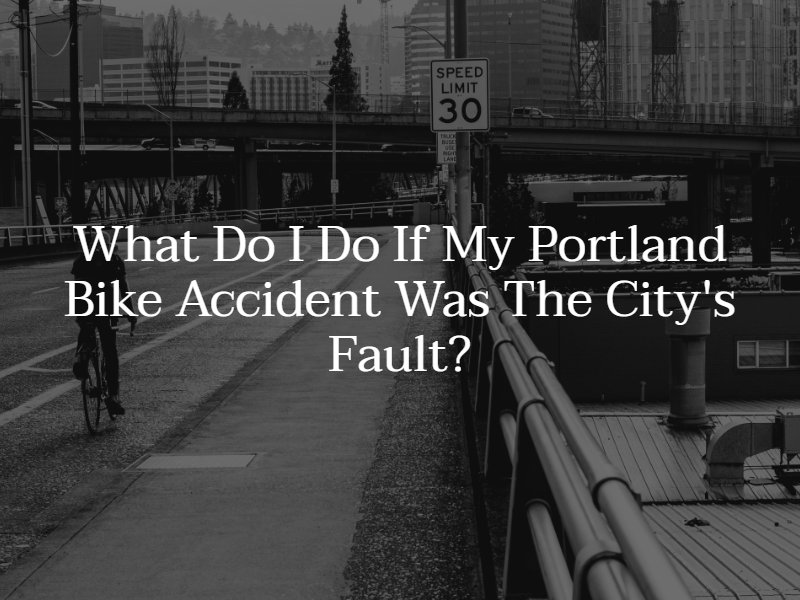 portland bicycle accident city liability